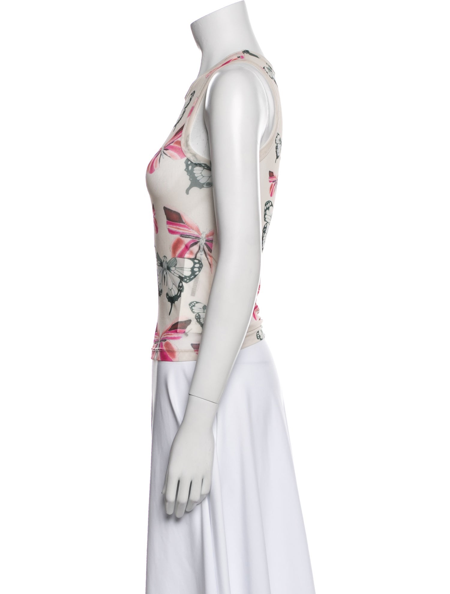 Juliet Johnstone Floral Print Scoop Neck Top