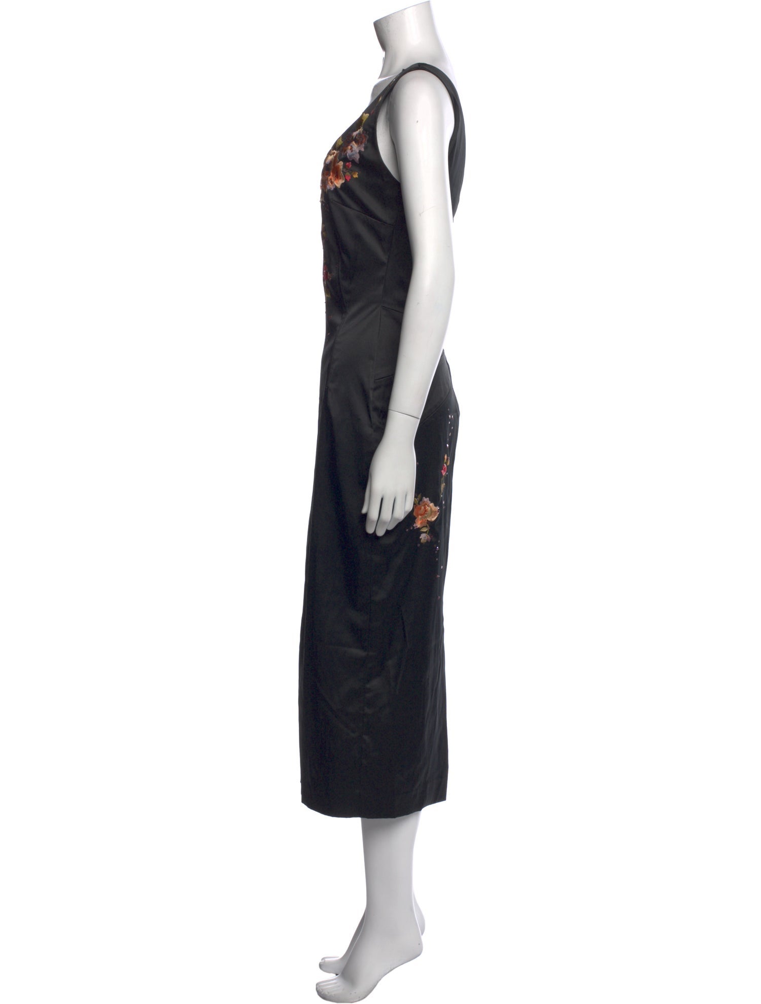 Julian Joyce by Mandalay Floral Print Midi Length Dress