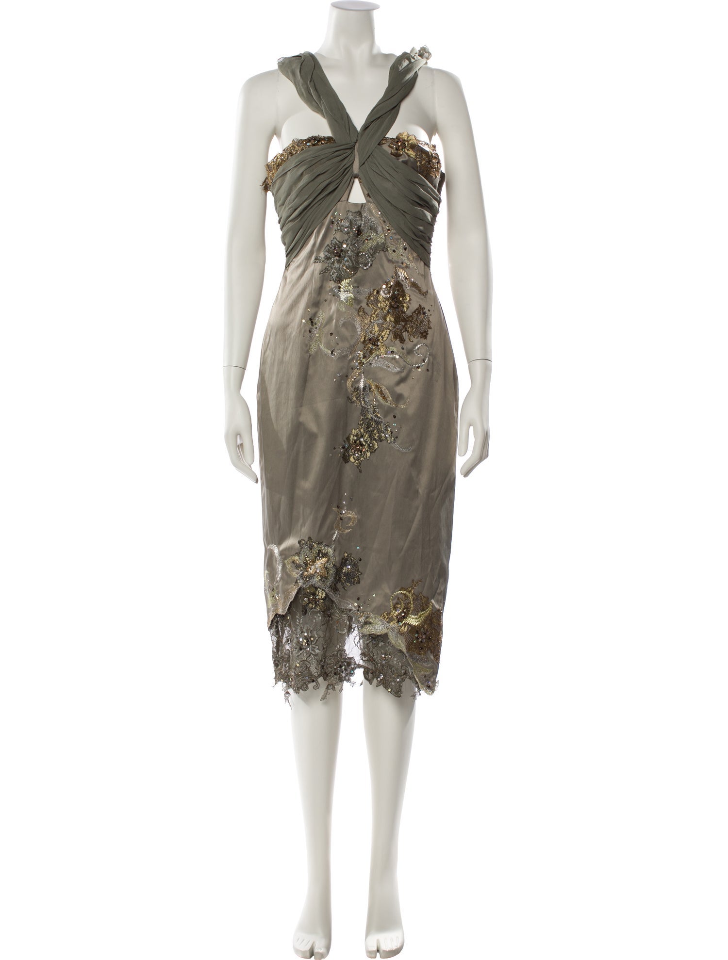 Julian Joyce by Mandalay Lace Pattern Midi Length Dress