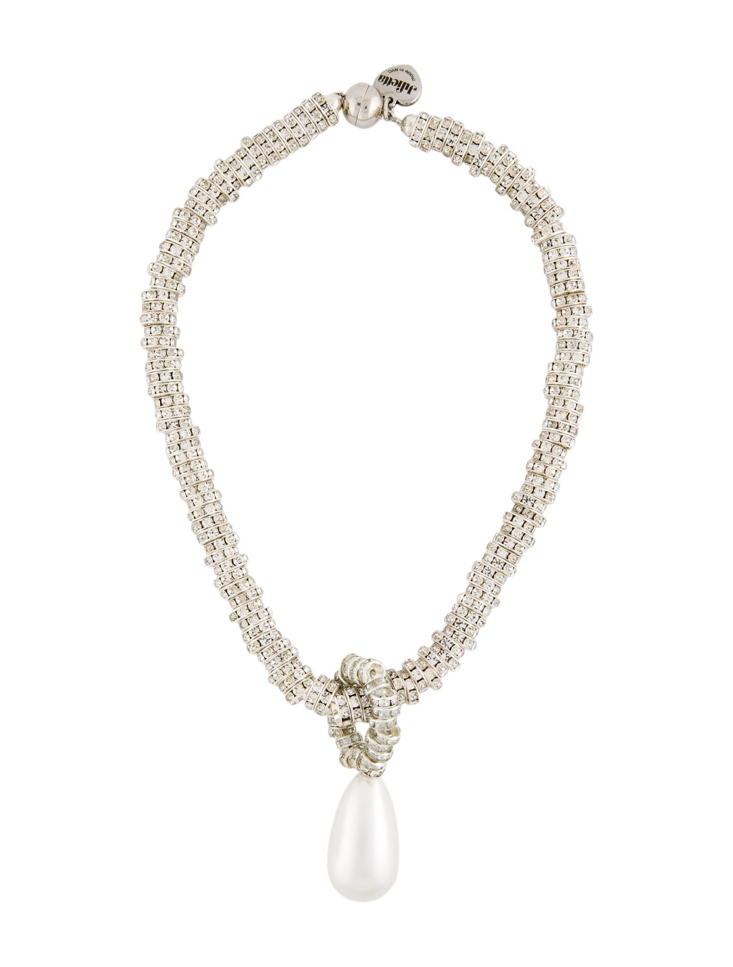 Julietta Crystal & Faux Pearl Pendant Necklace