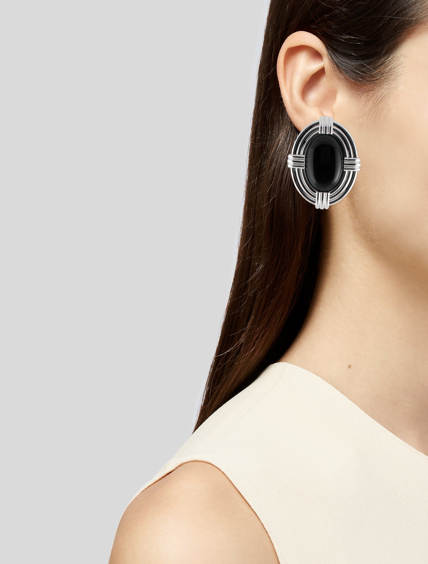 Julietta Julietta Black Stone 'Hera' Earrings