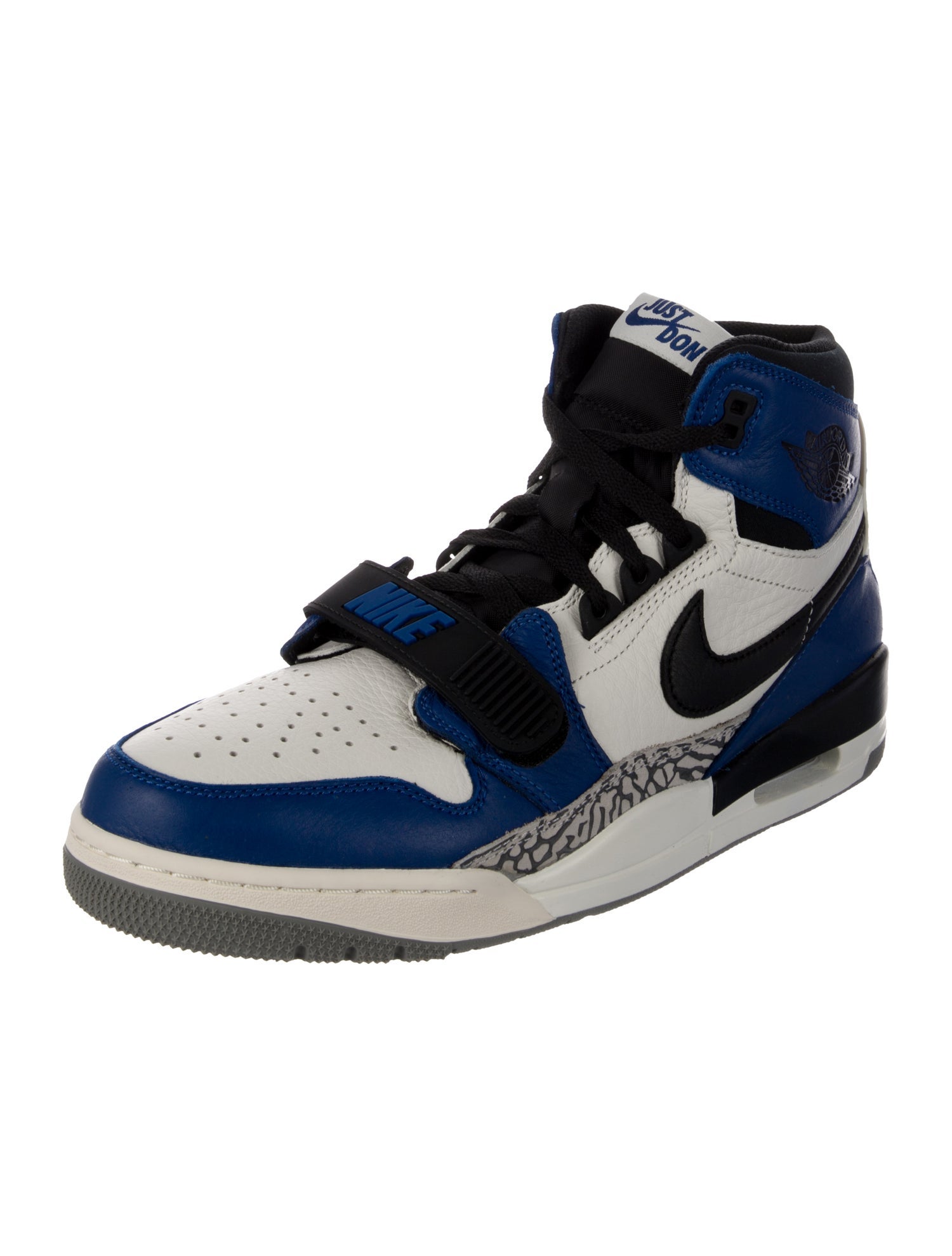 Just Don x Jordan Leather Colorblock Pattern Sneakers