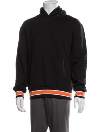 Just Don Colorblock Pattern Mock Neck Hoodie