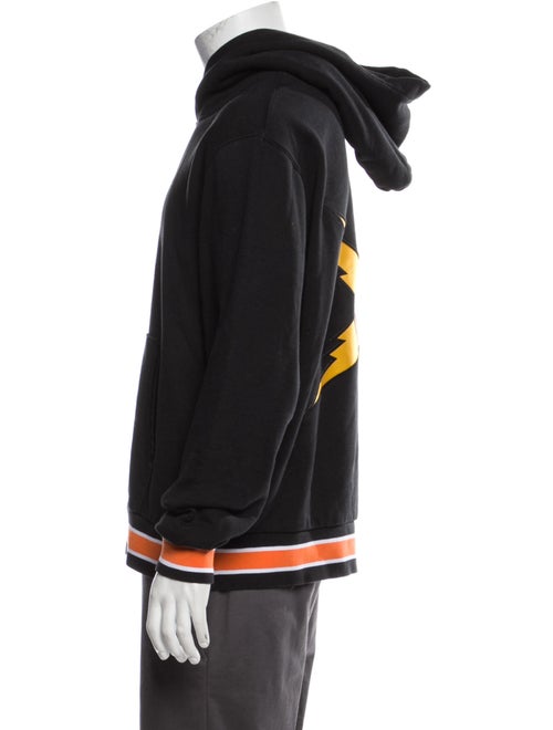 Just Don Colorblock Pattern Mock Neck Hoodie