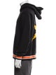Just Don Colorblock Pattern Mock Neck Hoodie