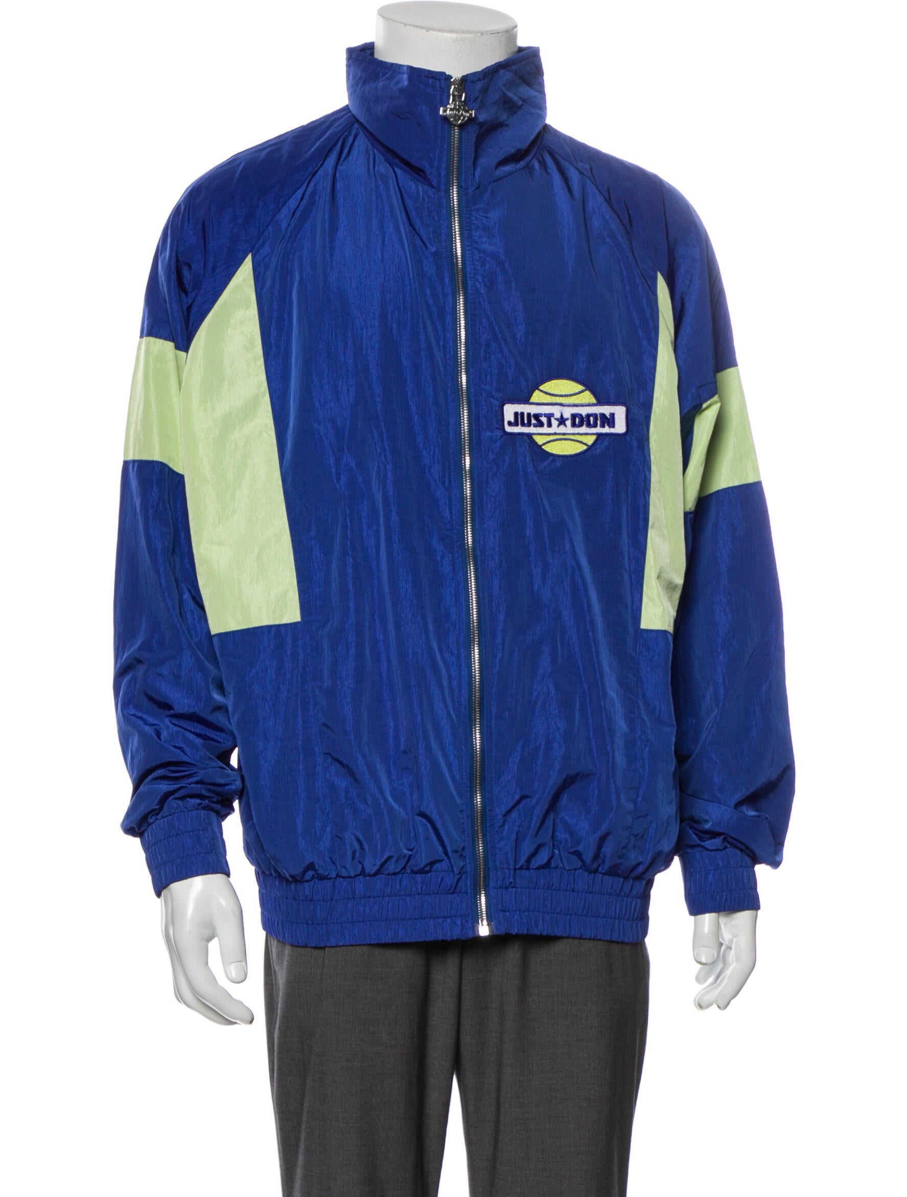 Just Don Colorblock Pattern Windbreaker