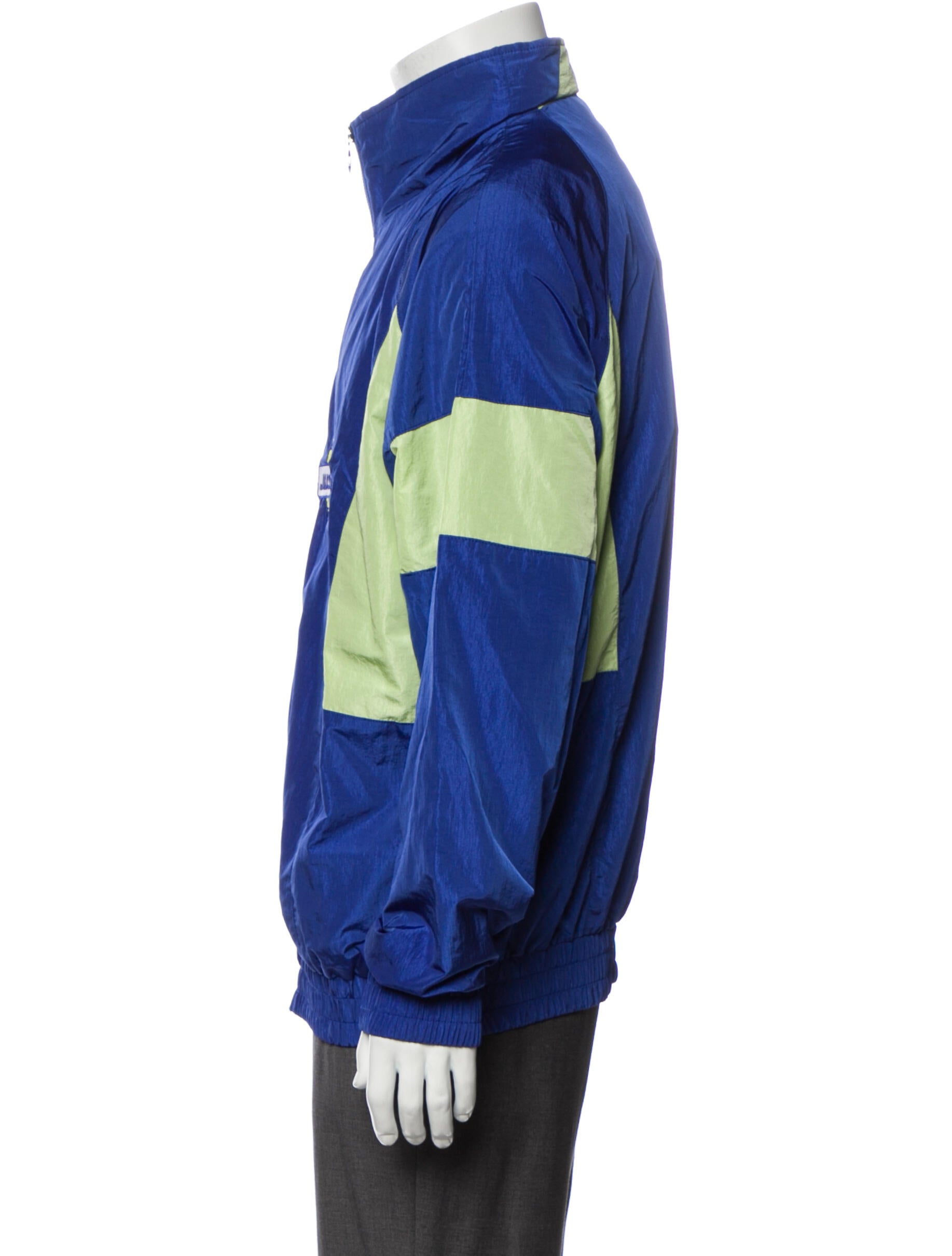 Just Don Colorblock Pattern Windbreaker