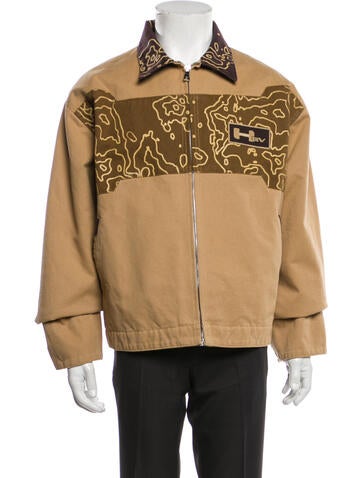 Just Don Outerwear Graphic Print Trucker Jacket XL