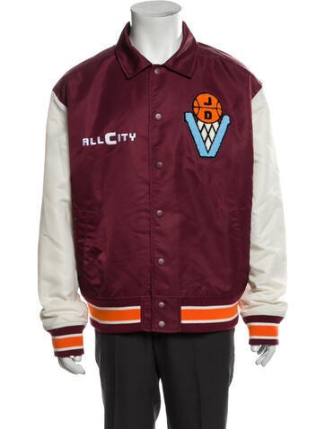 Just Don Outerwear Graphic Print Varsity Jacket L