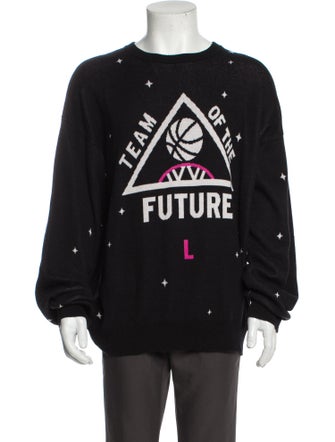 Just Don Graphic Print Crew Neck Pullover