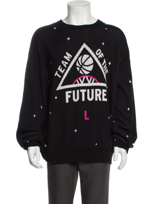 Just Don Graphic Print Crew Neck Pullover