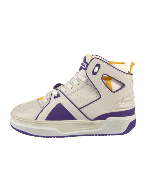 Just Don Leather Colorblock Pattern Sneakers