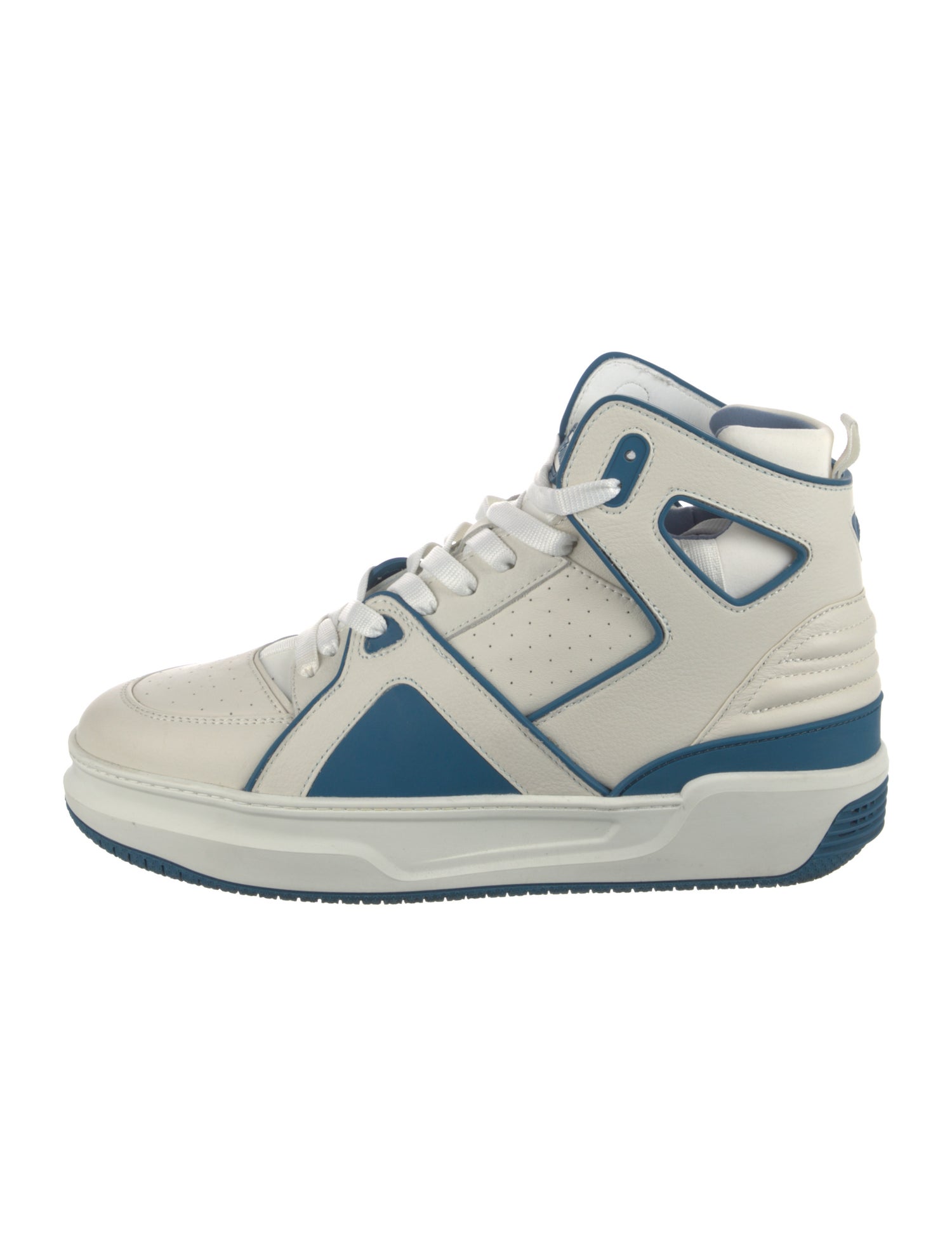 Just Don Leather Colorblock Pattern Sneakers