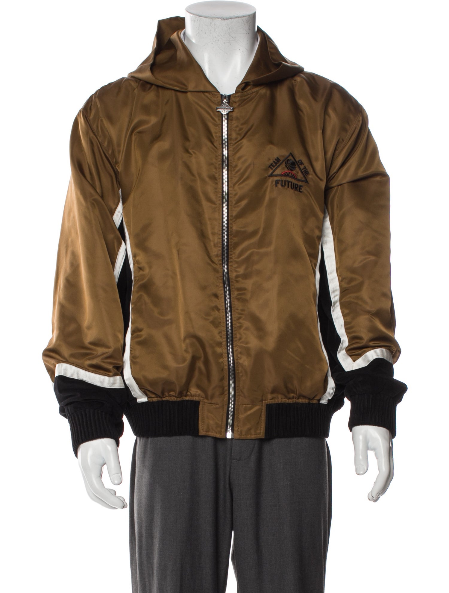 Just Don Colorblock Pattern Bomber Jacket