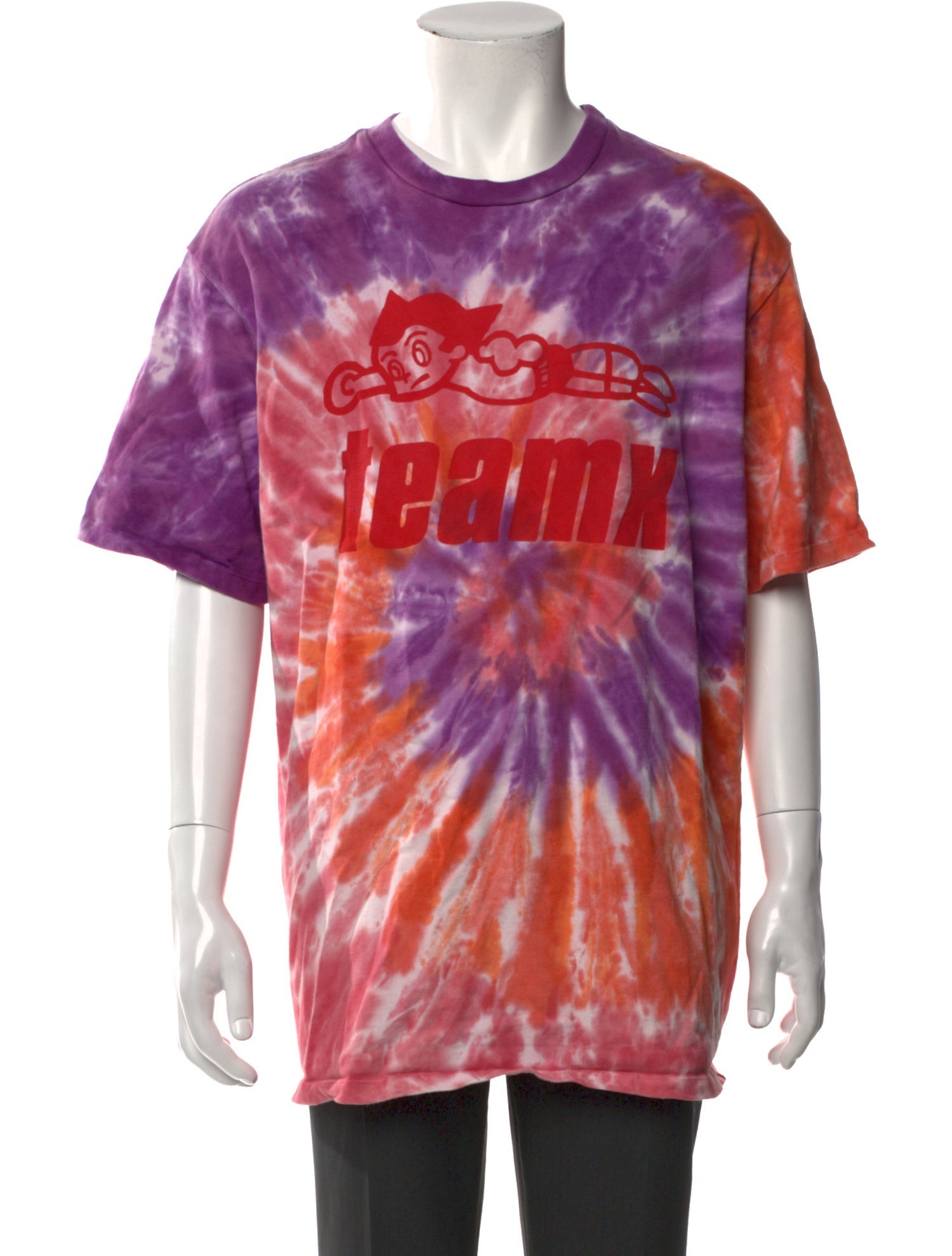 Just Don Tie-Dye Print Crew Neck T-Shirt