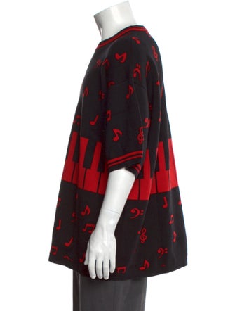 Just Don Printed Crew Neck Pullover