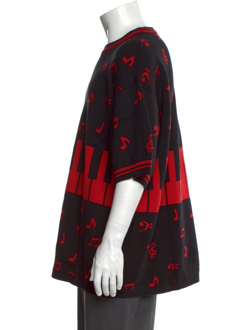 Just Don Printed Crew Neck Pullover