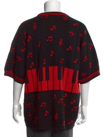 Just Don Printed Crew Neck Pullover