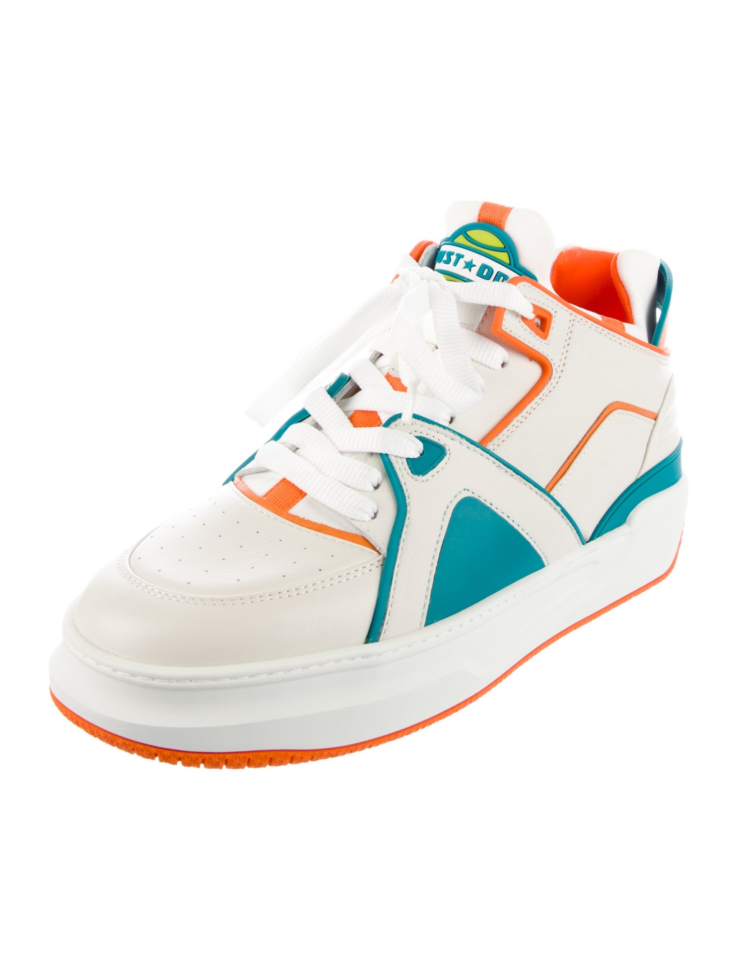 Just Don Leather Striped Sneakers