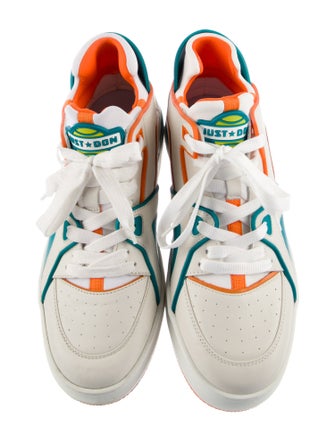 Just Don Leather Striped Sneakers