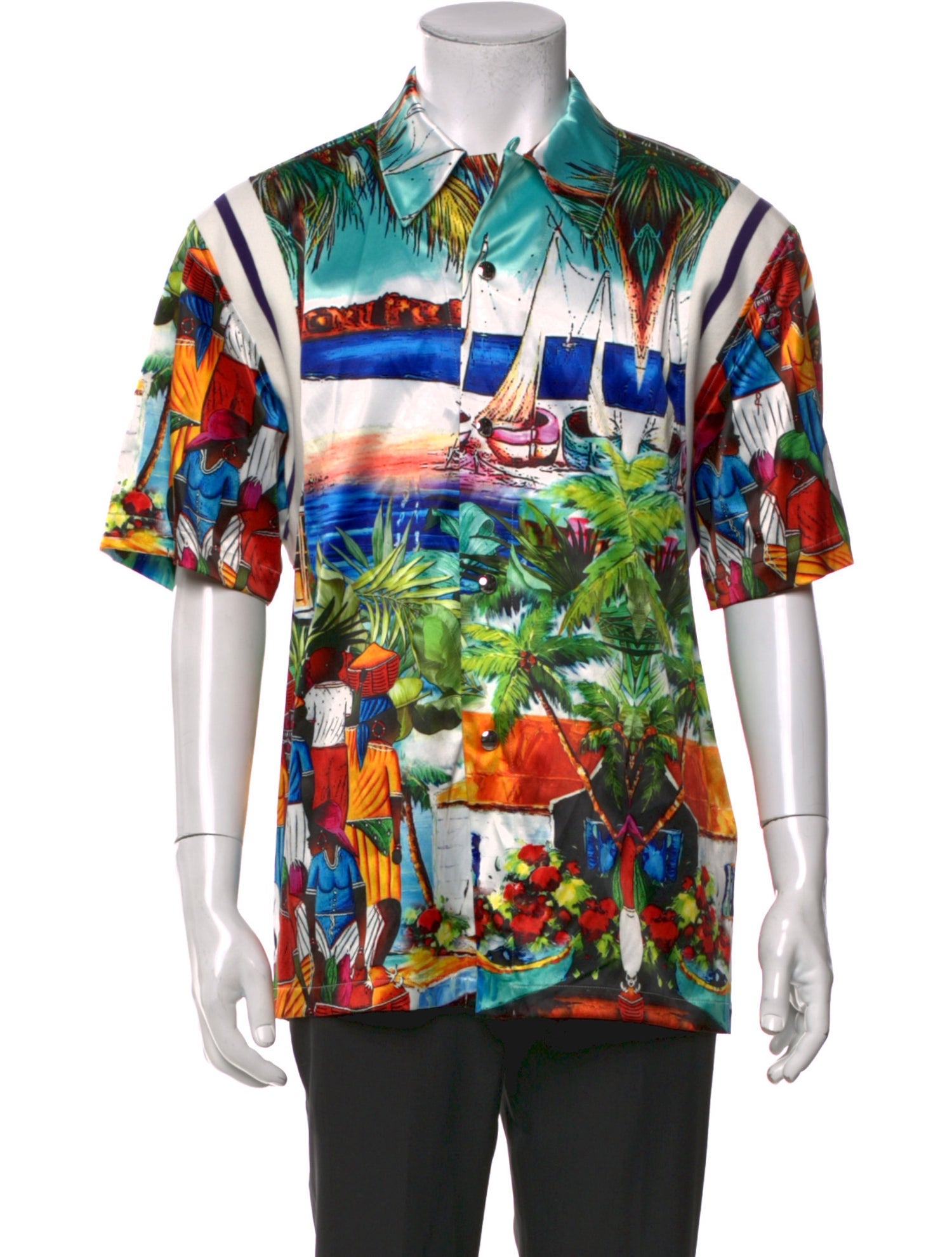 Just Don Printed Short Sleeve Shirt w/ Tags