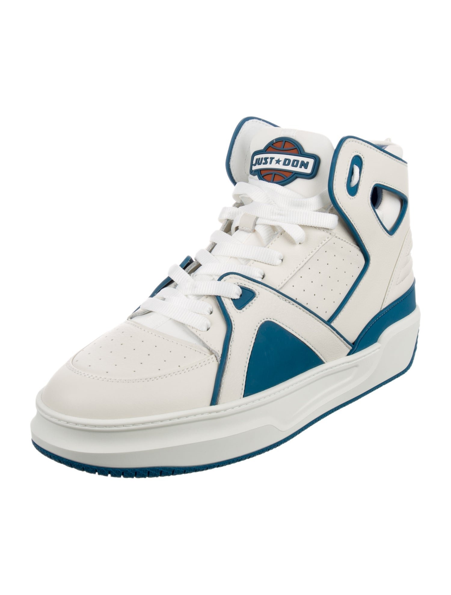 Just Don Leather Colorblock Pattern Sneakers w/ Tags