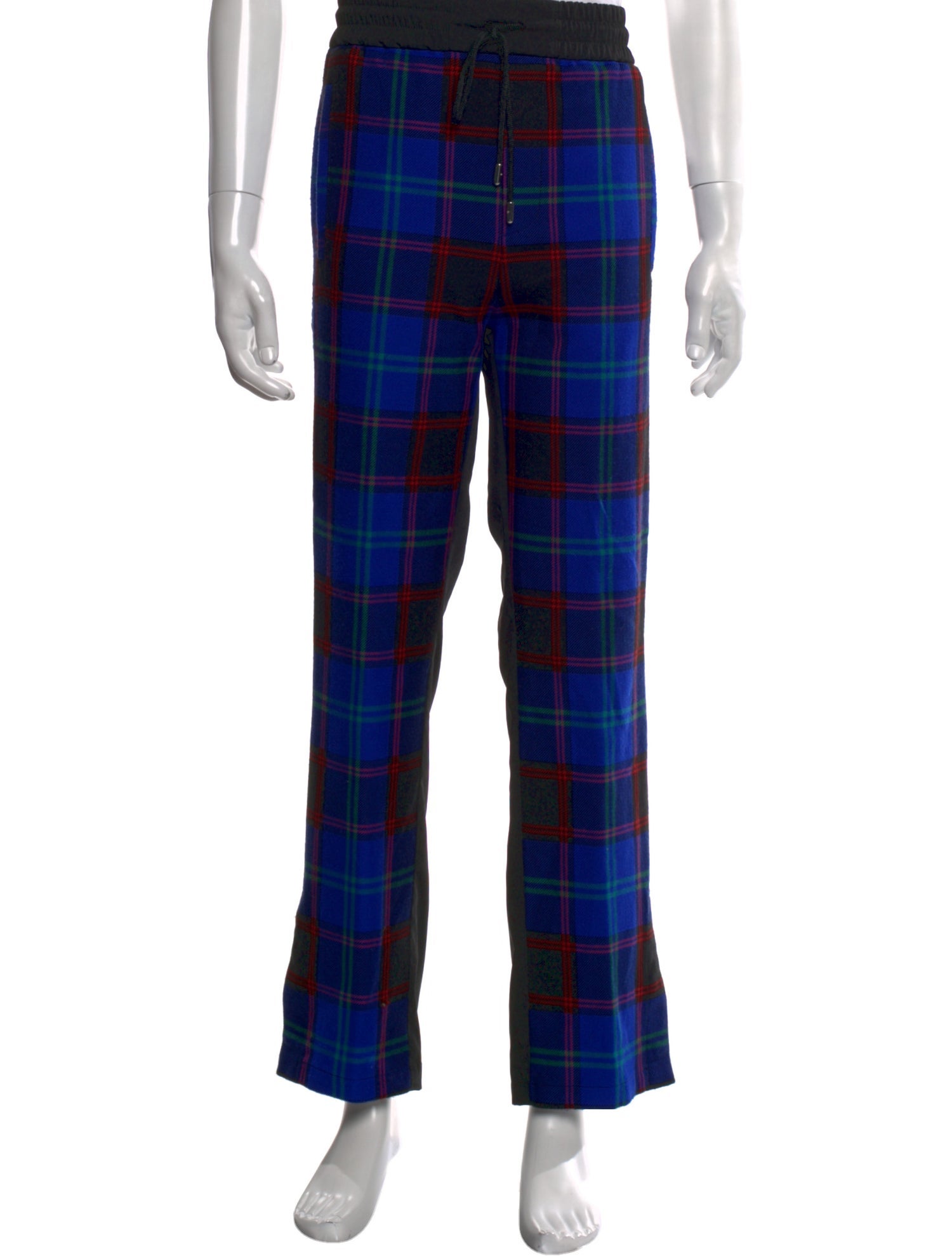 Just Don Plaid Print Pants