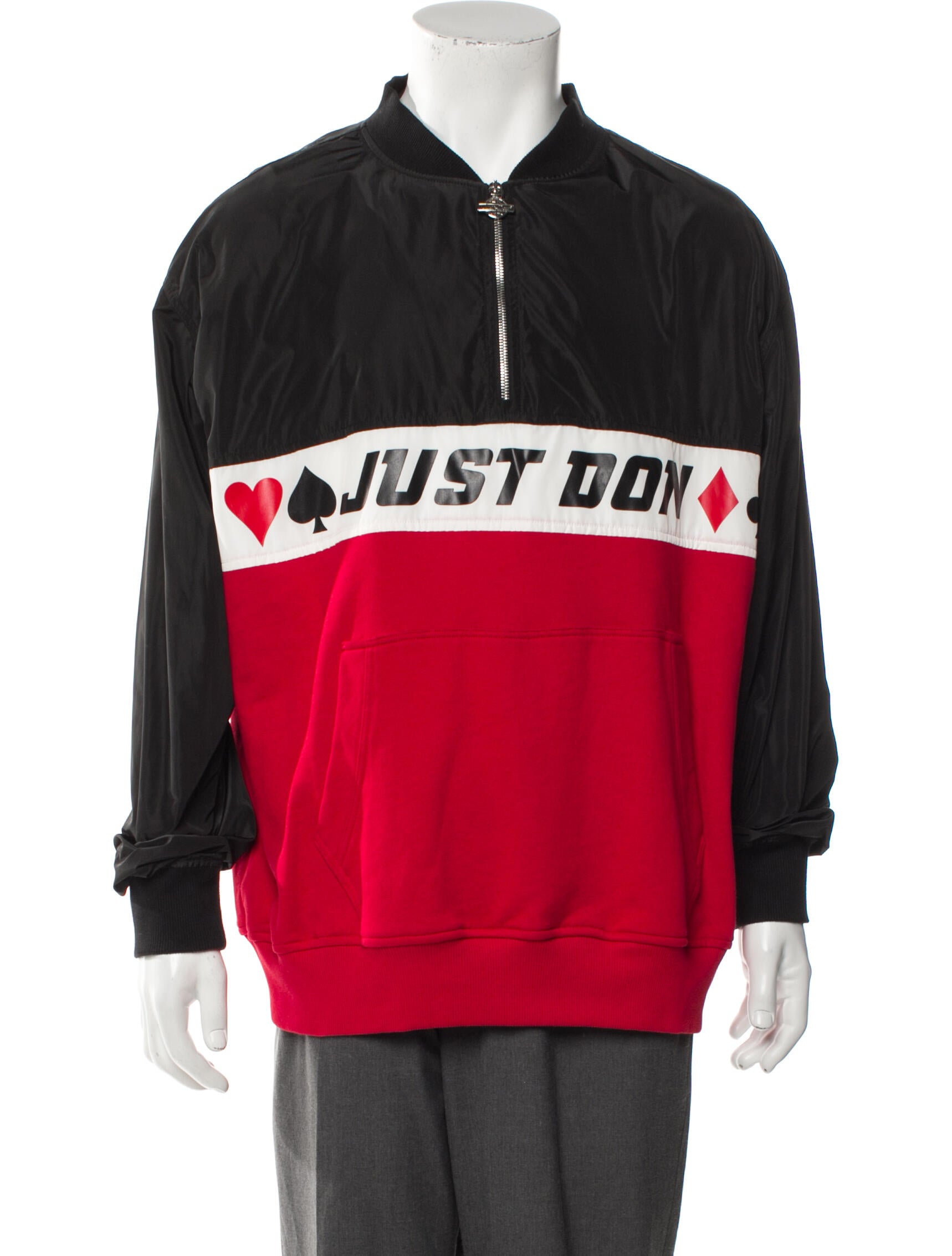Just Don Colorblock Pattern Windbreaker