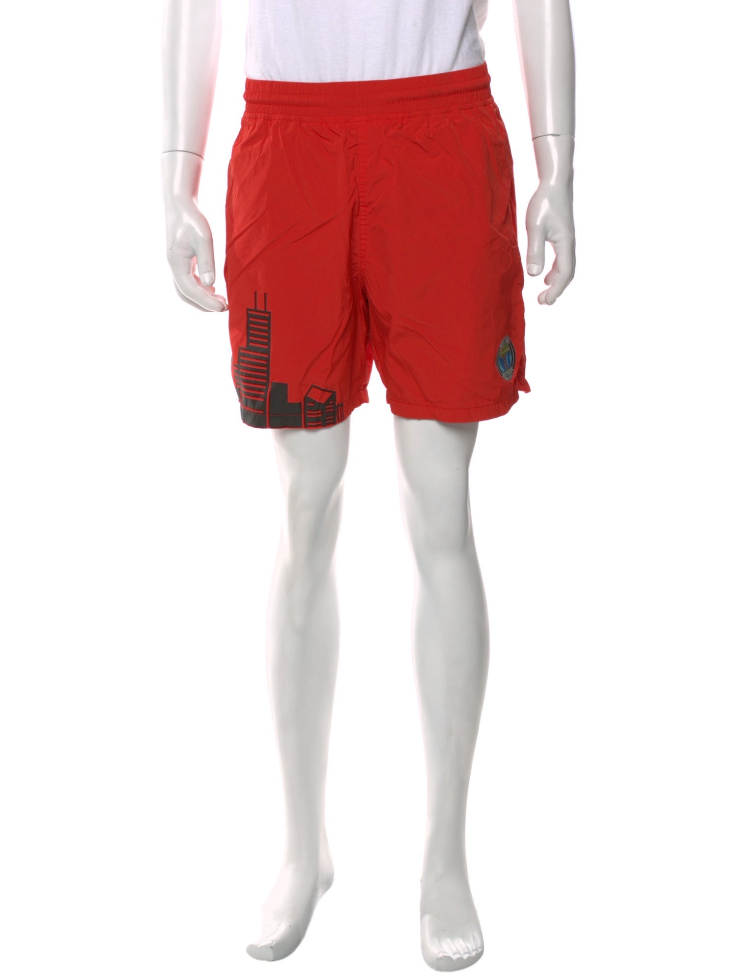 Just Don Graphic Print Jogger Shorts
