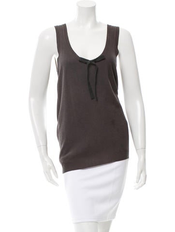 Jil Sander Navy Knit Sleeveless Top w/ Tags