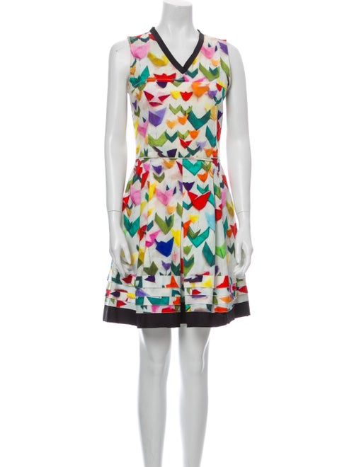 Jil Sander Navy Printed Mini Dress Navy