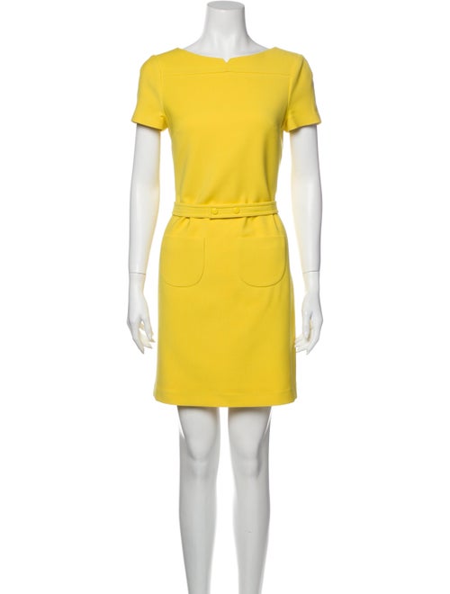 Jil Sander Navy Virgin Wool Mini Dress Navy
