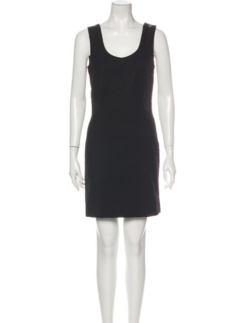 Jil Sander Navy Scoop Neck Mini Dress Navy