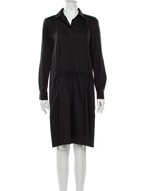 Jil Sander Navy Wool Knee-Length Dress w/ Tags Nav
