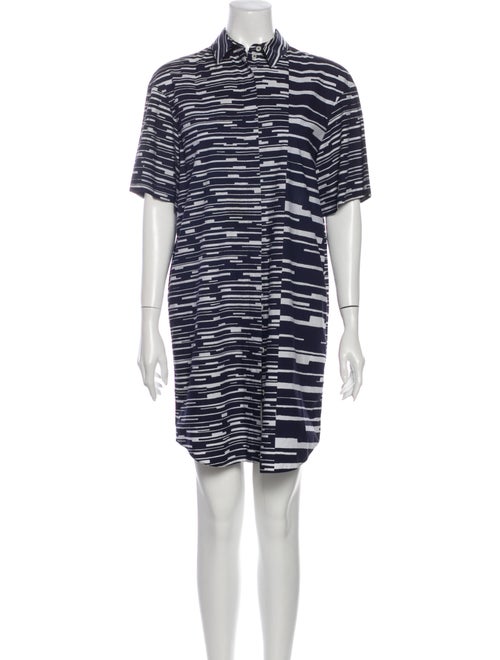 Jil Sander Navy Striped Mini Dress Navy