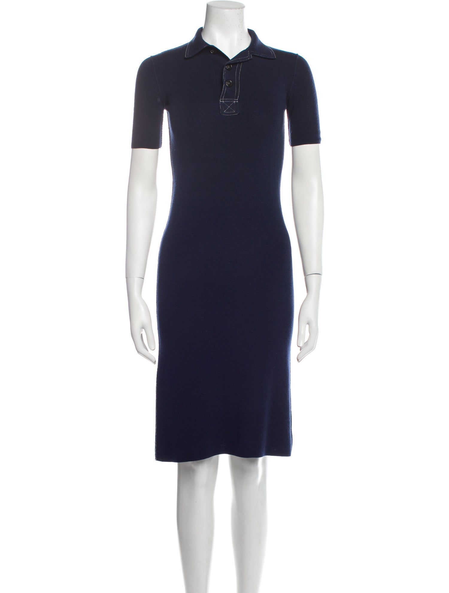 Jil Sander Navy Midi Length Dress