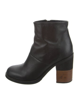 Jil Sander Navy Leather Boots