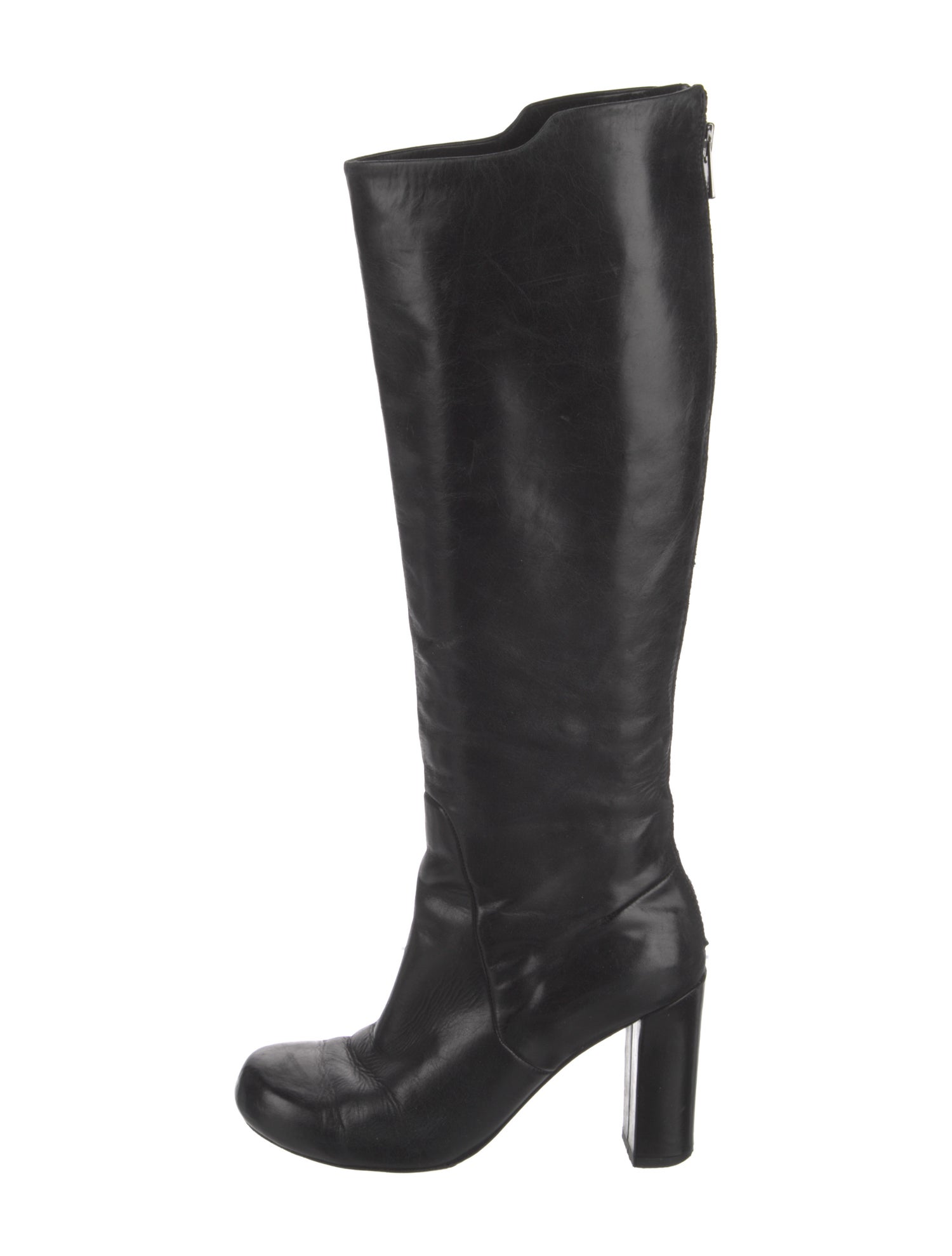 Jil Sander Navy Leather Boots