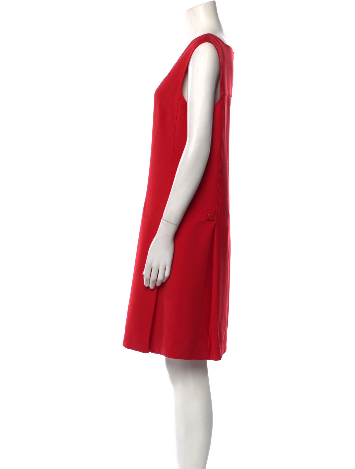 Jil Sander Navy Virgin Wool Knee-Length Dress