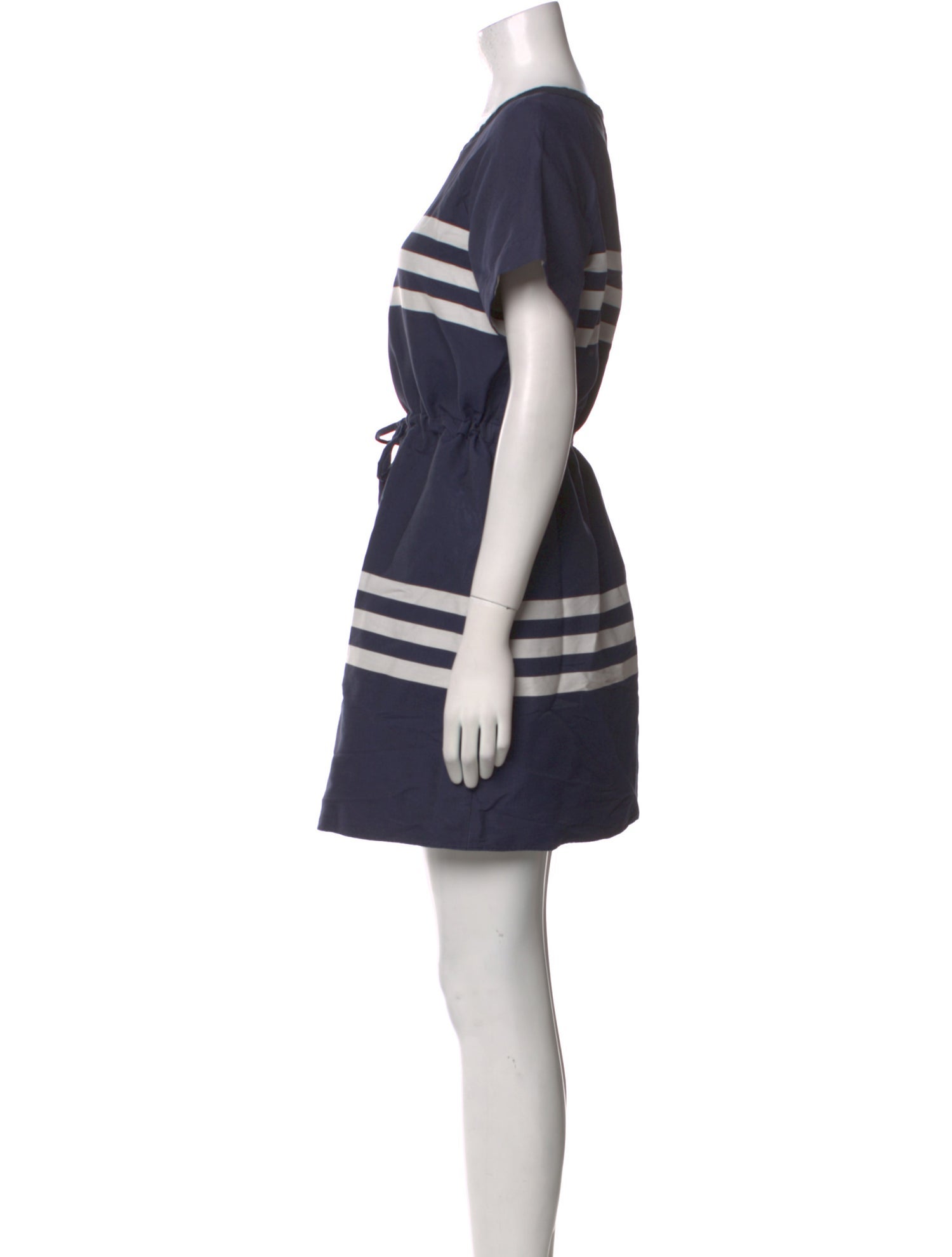 Jil Sander Navy Striped Mini Dress