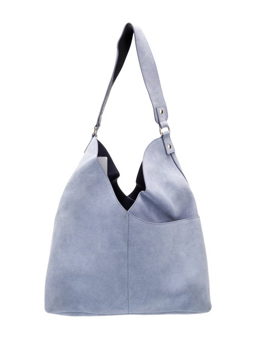 Jil Sander Navy Suede Shoulder Bag