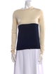 Jil Sander Navy Colorblock Pattern Scoop Neck Sweatshirt