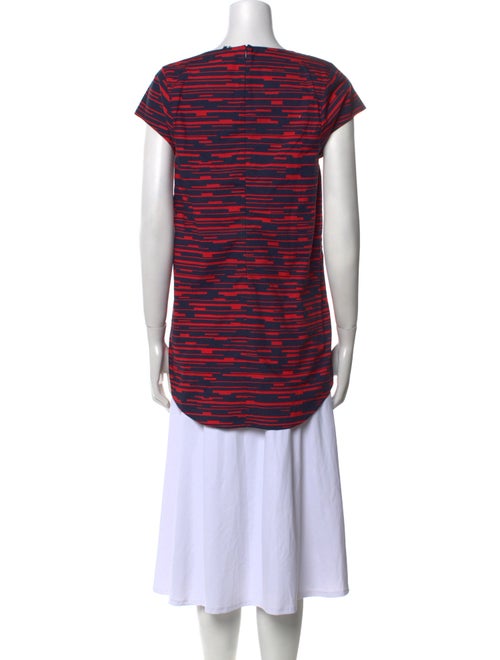 Jil Sander Navy Striped V-Neck Tunic
