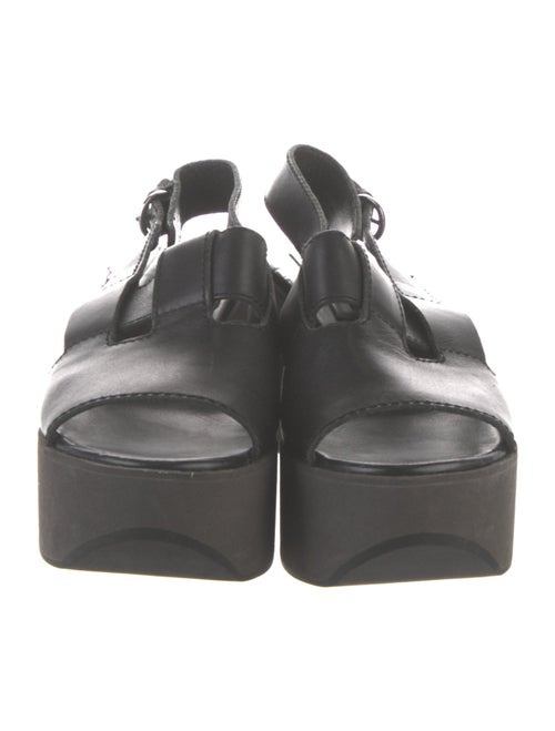 Jil Sander Navy Leather Slingback Sandals