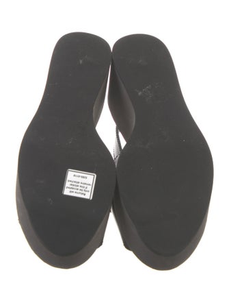 Jil Sander Navy Leather Slingback Sandals