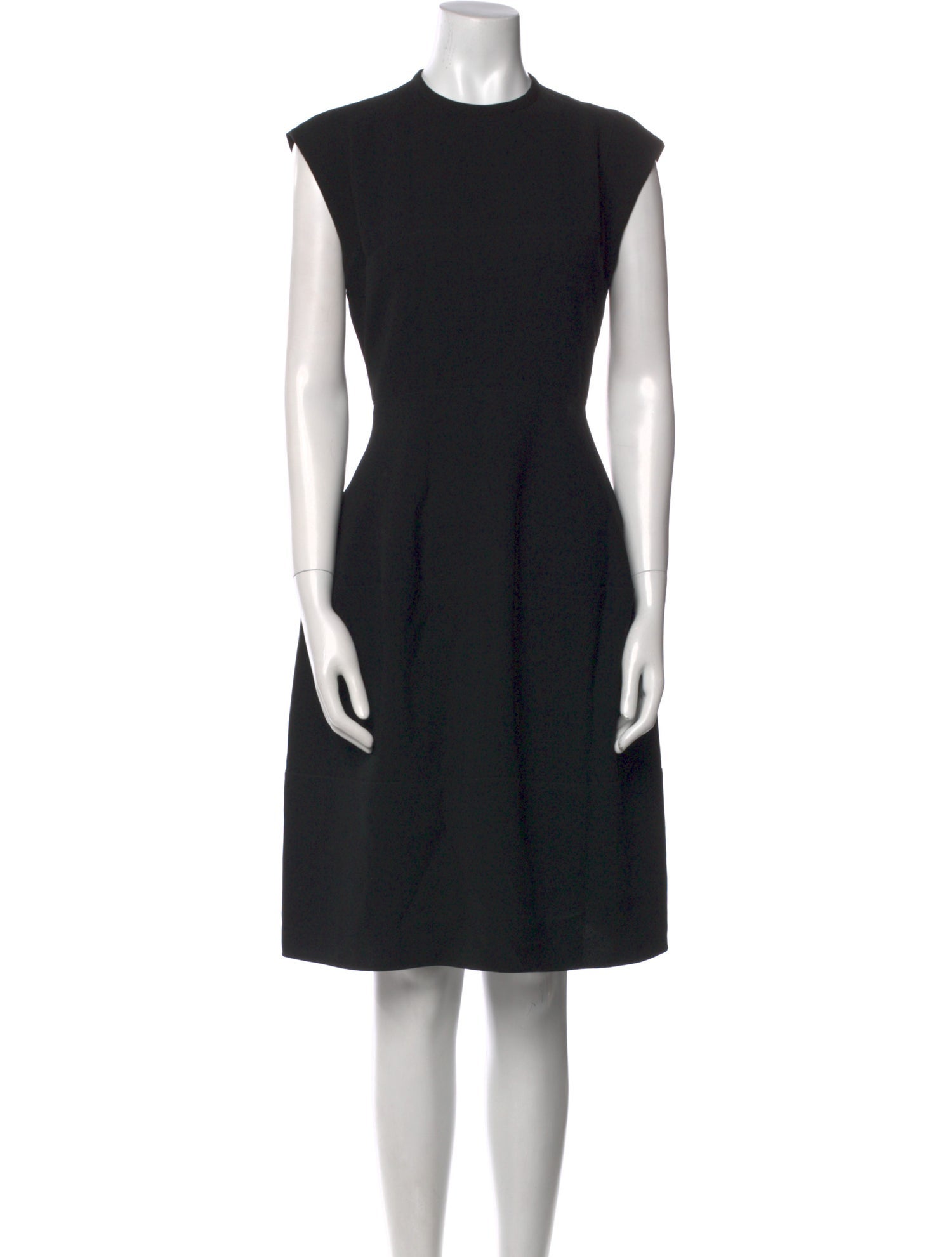 Jil Sander Navy Crew Neck Knee-Length Dress