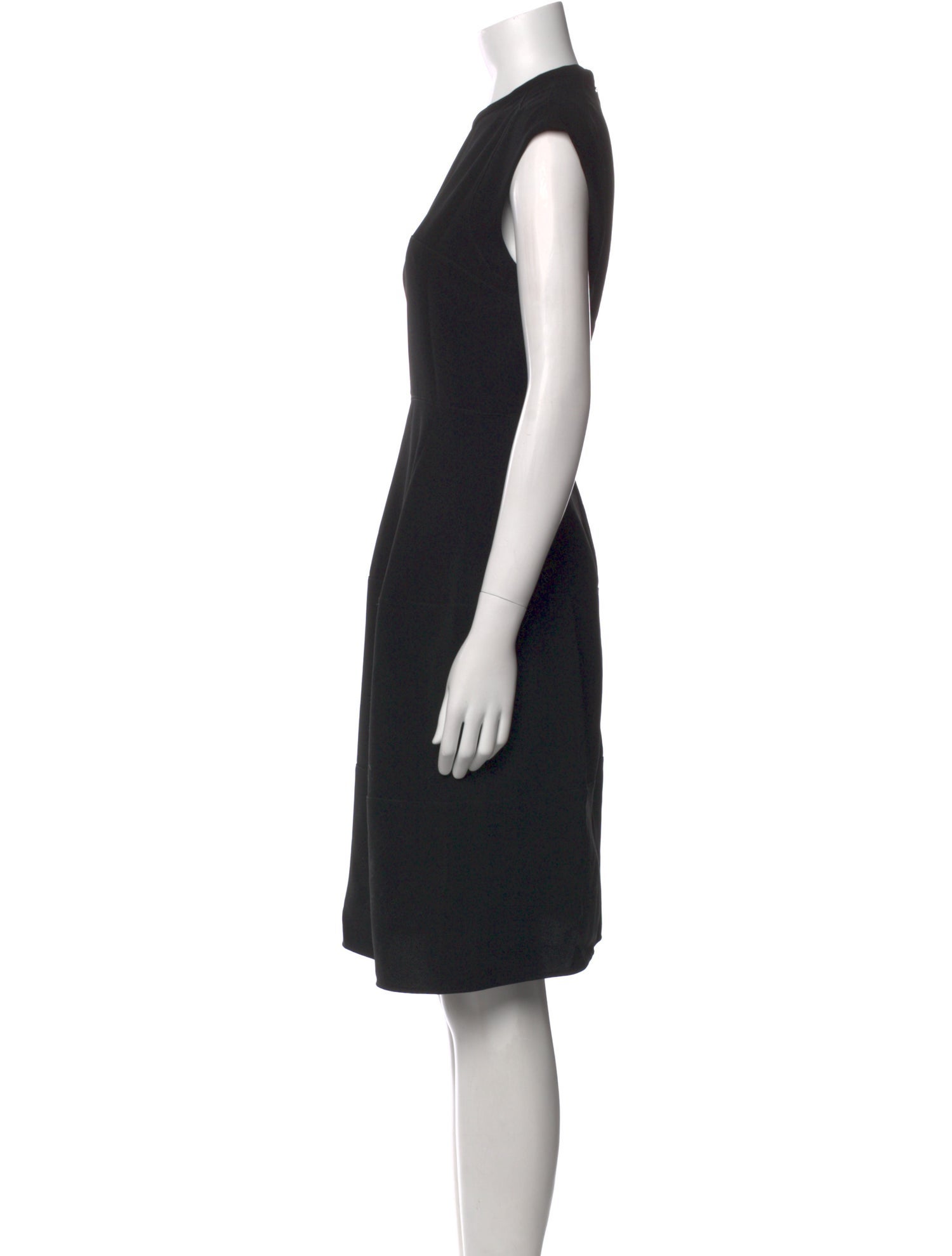 Jil Sander Navy Crew Neck Knee-Length Dress