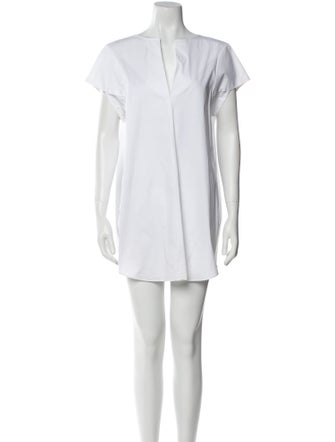 Jil Sander Navy V-Neck Mini Dress