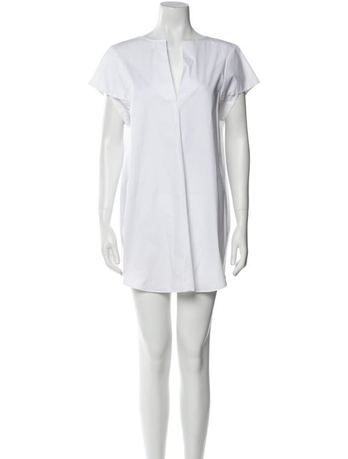 Jil Sander Navy V-Neck Mini Dress