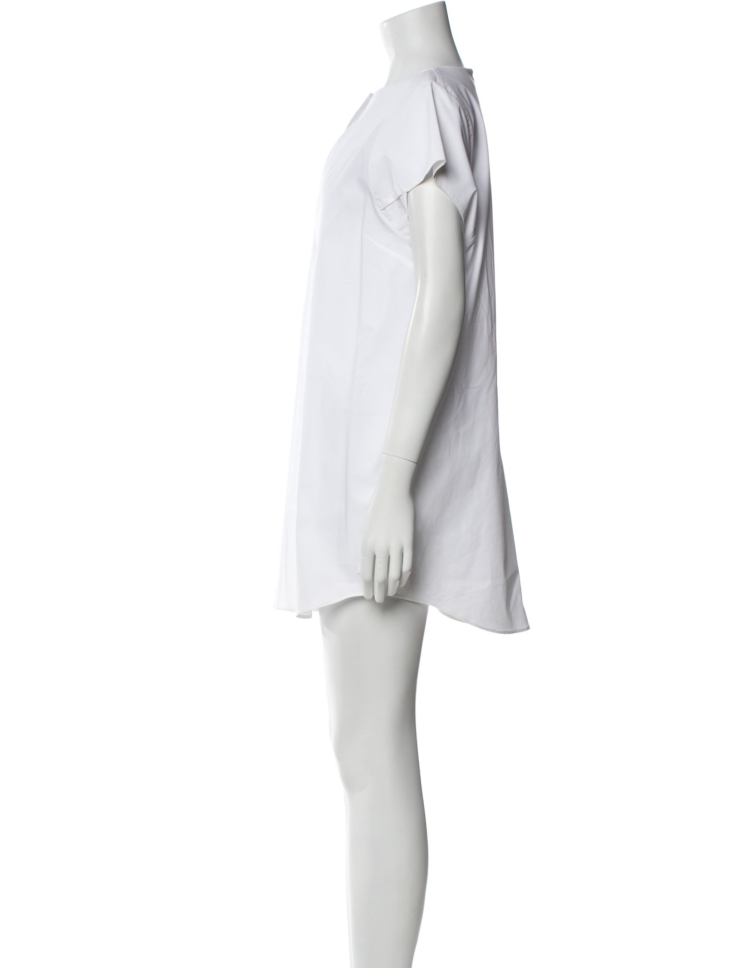 Jil Sander Navy V-Neck Mini Dress